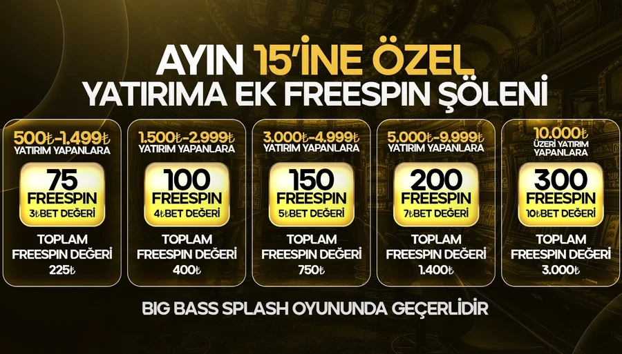 VİP ÜYELERE ÖZEL FREESPİN