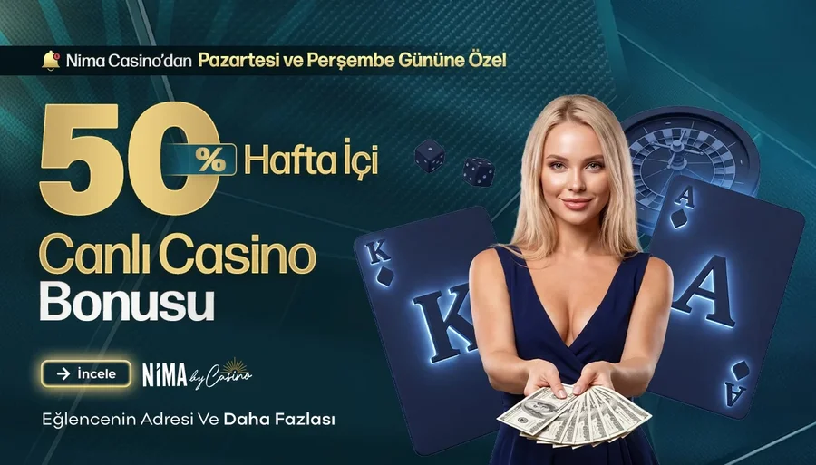 %50 CANLI CASİNO YATIRIM BONUSU
